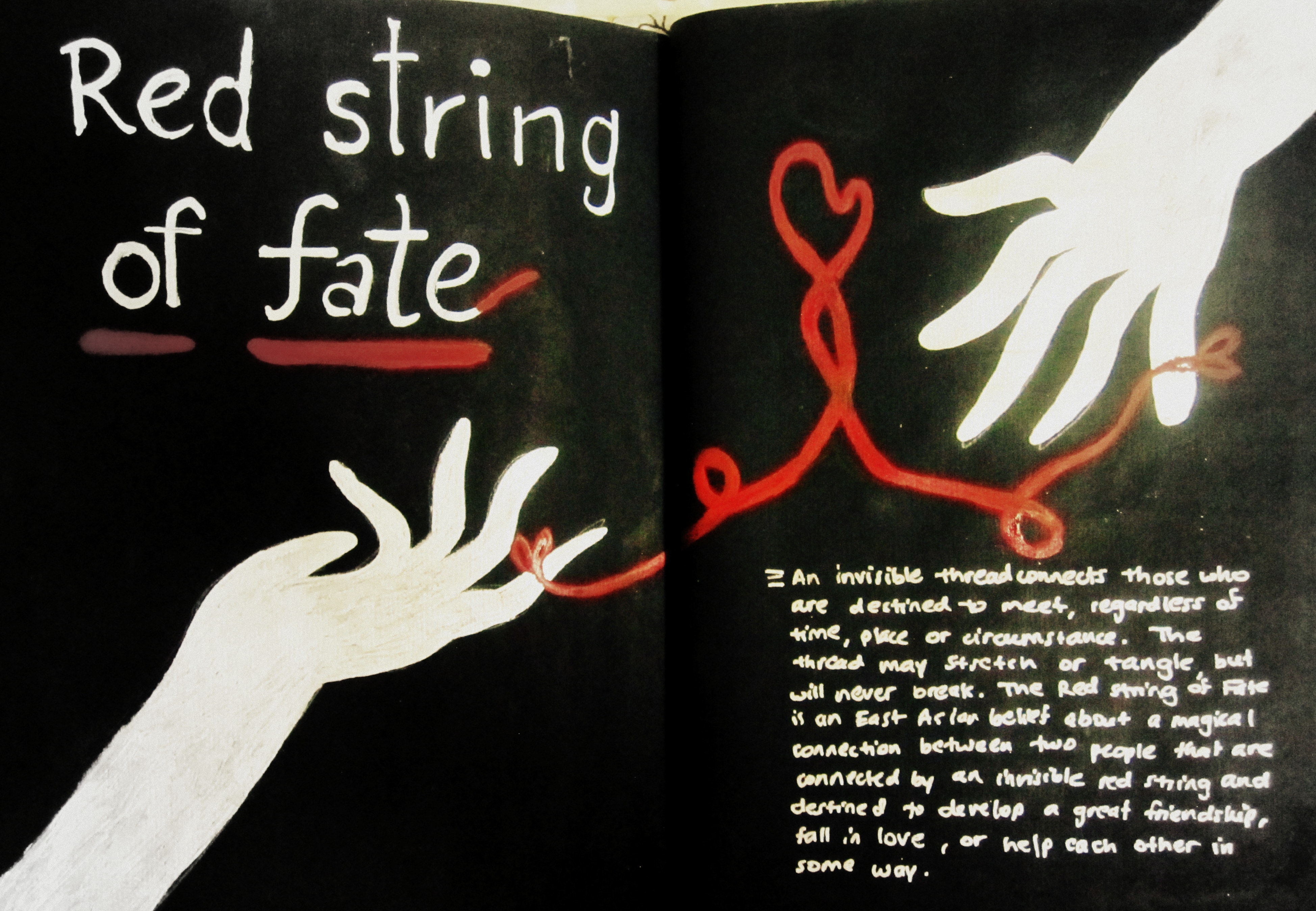 øretelefon have på Solskoldning Art Journal- The Red String of Fate | The Tea-Infused Typewriter